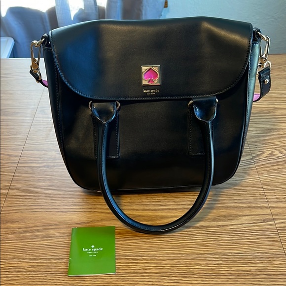 Kate Spade Black Leather Tote Bag - Picture 5 of 7